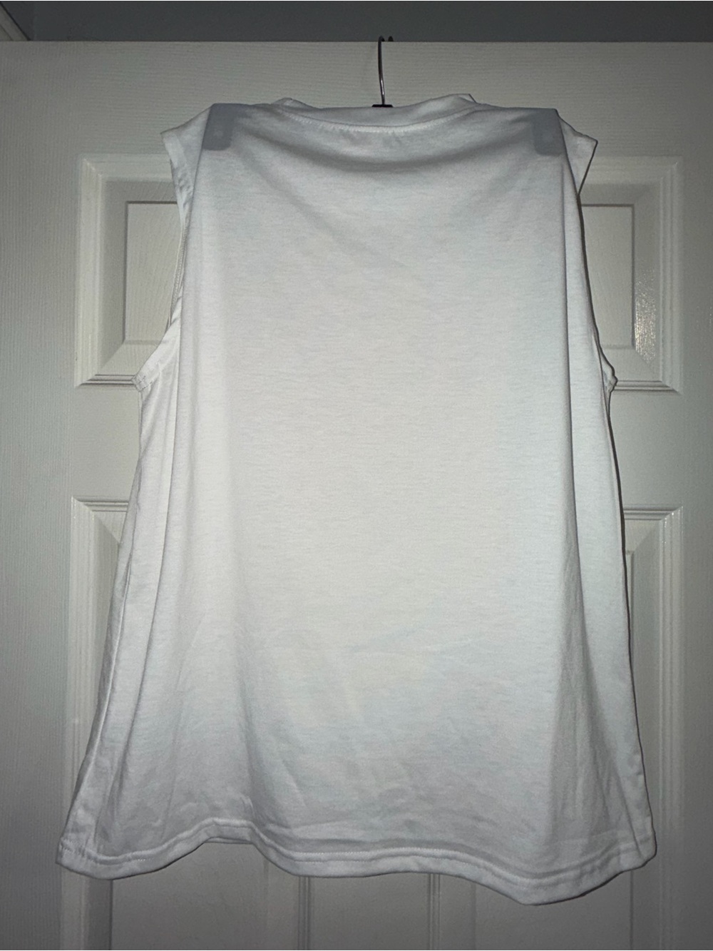 Sleeveless White T-shirt with Fireworks - New - Picture 3 of 5